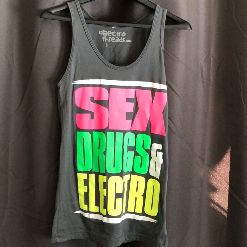 Electro Size Small “Sex Drugs and Electro” Tank Top
